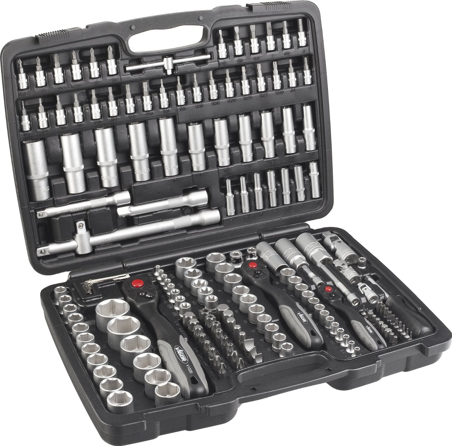 Steckschlüssel-Satz  172-tlg. 3/8", 1/4" und 1/2"  Vigor