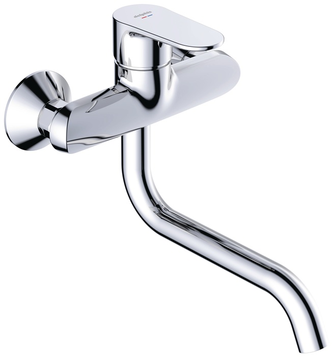 Spültischbatterie Wand-Einhandmischer Delphis Living Chrom