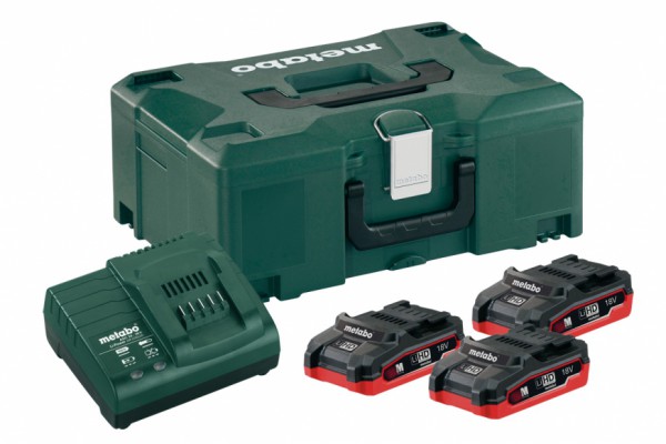 Metabo 18V-Akku-Basis-Set LiHD 3.1 Ah, 3 Akku + Ladegerät